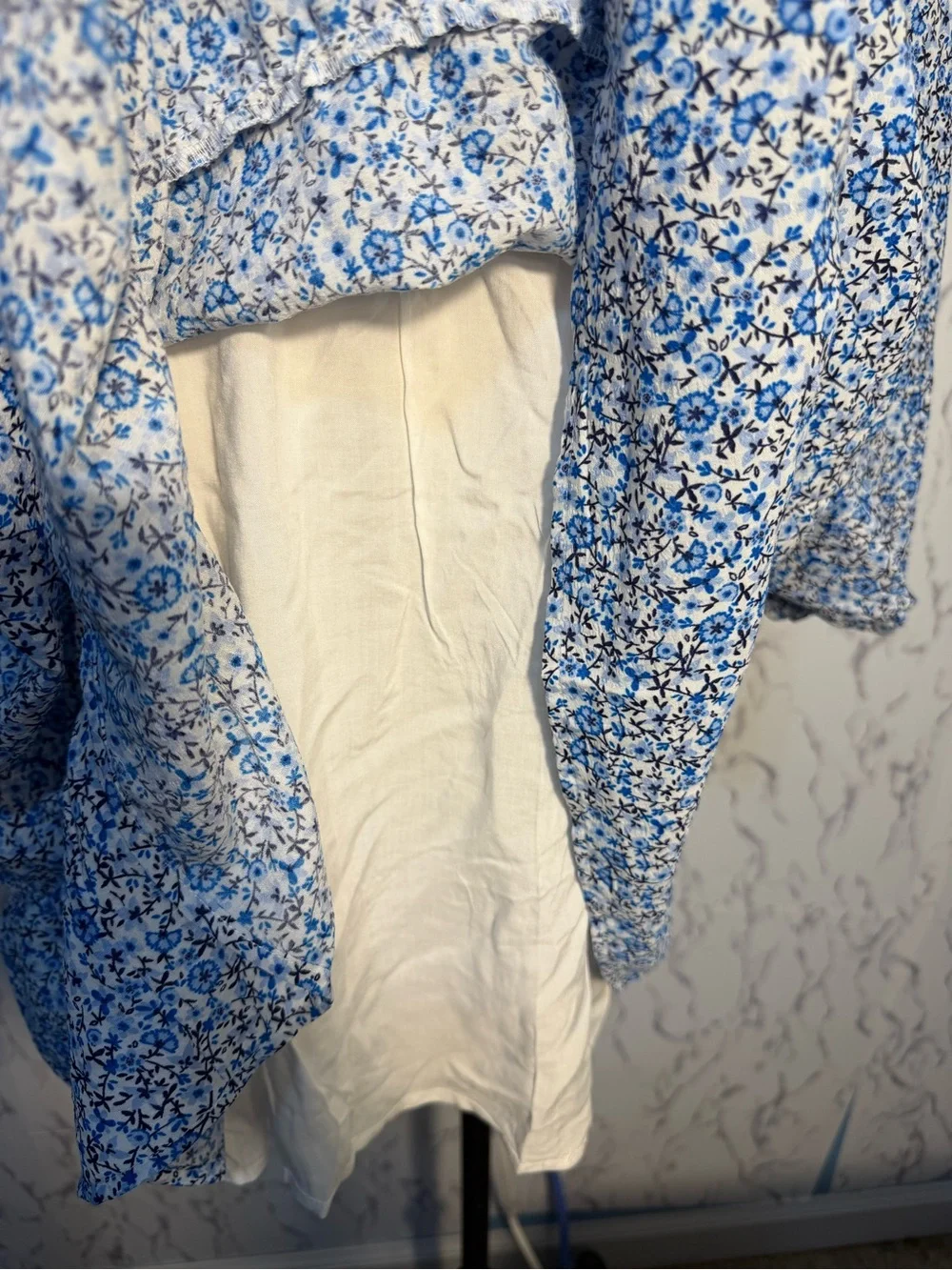 Draper James Women’s Tiered Dress NWT Size XL Blue Long Sleeve Belted